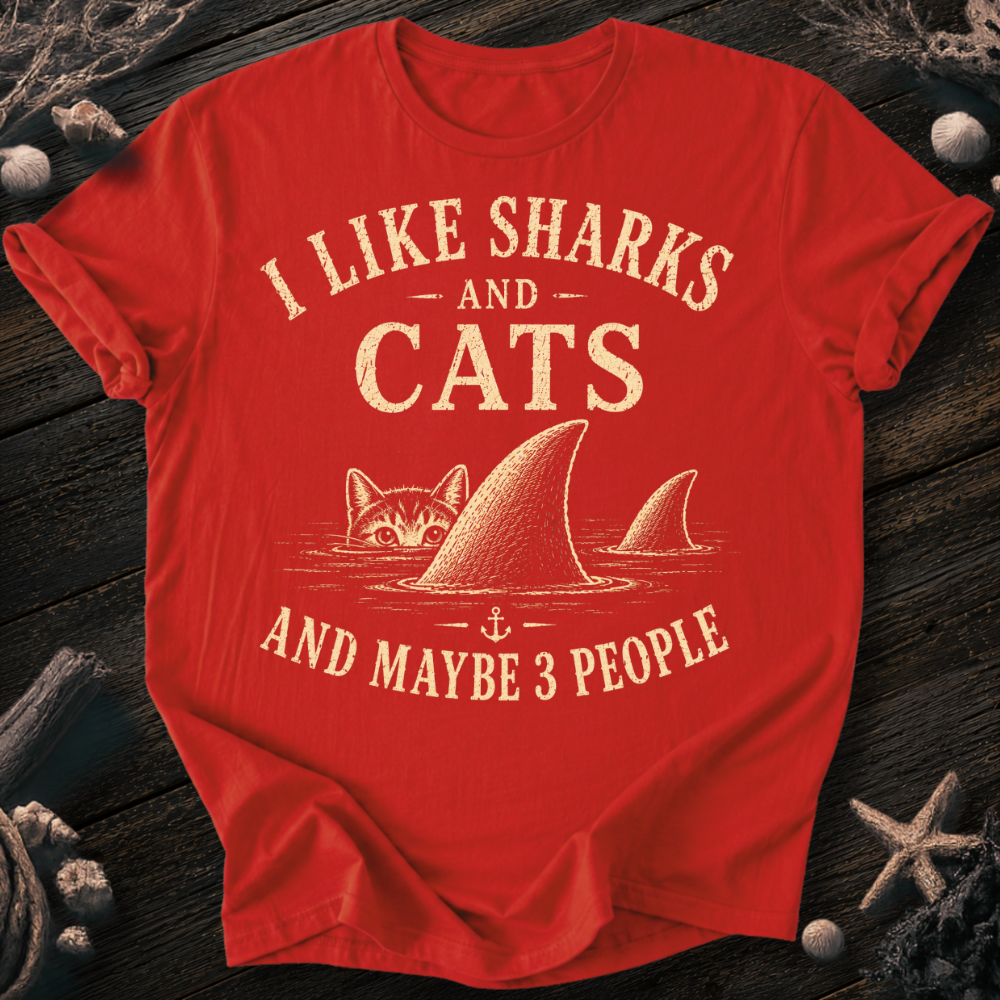 I Like Sharks and Cats T-Shirt