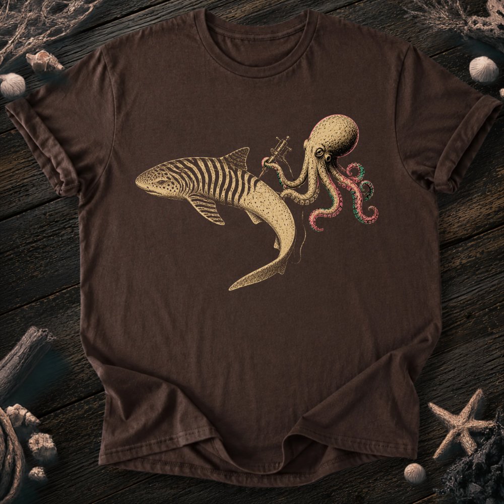 Shark Zebra Tattoo T-Shirt