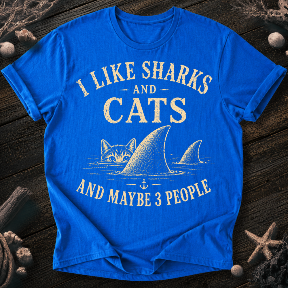 I Like Sharks and Cats T-Shirt