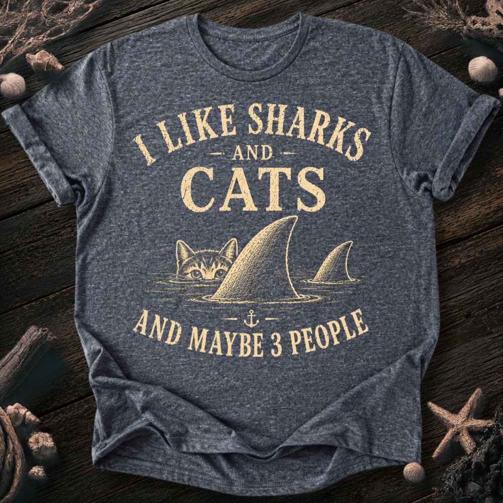 I Like Sharks and Cats T-Shirt