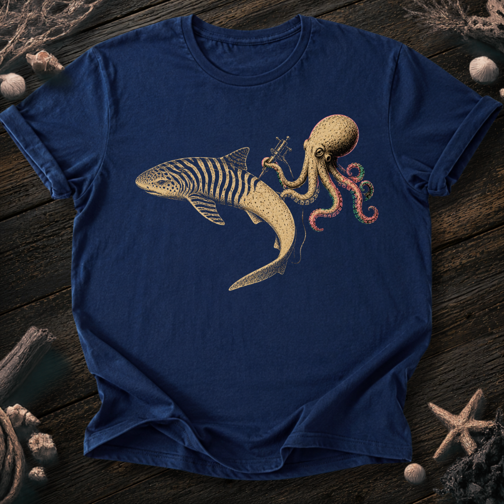 Shark Zebra Tattoo T-Shirt