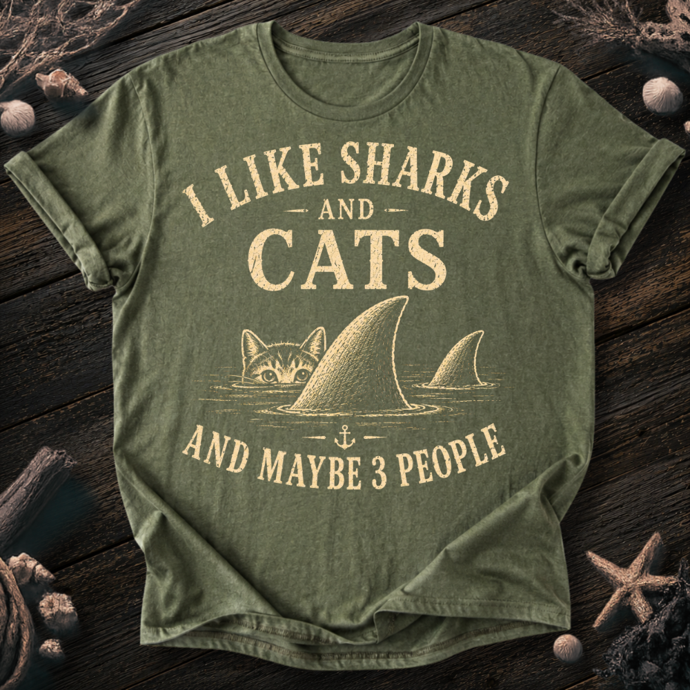 I Like Sharks and Cats T-Shirt