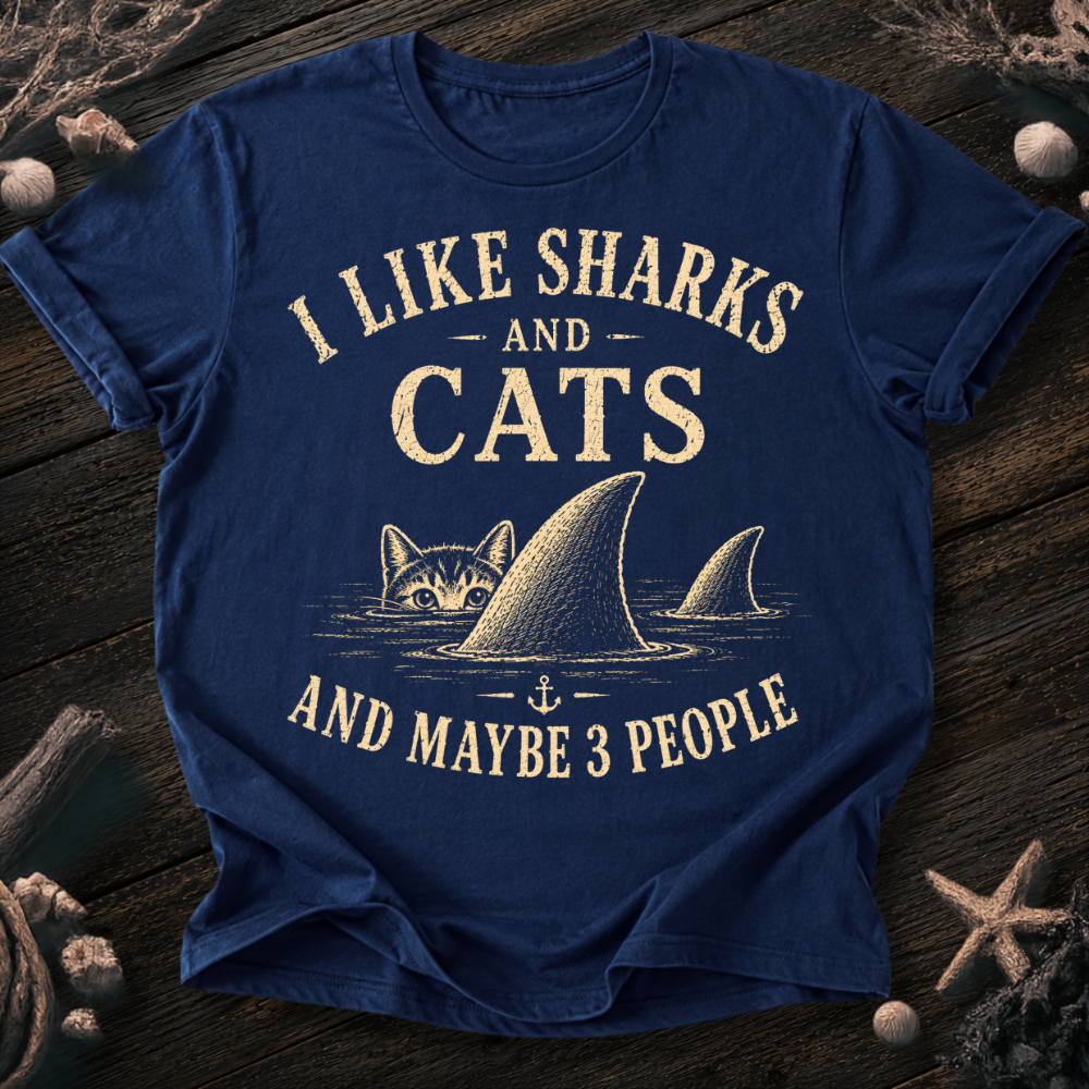 I Like Sharks and Cats T-Shirt