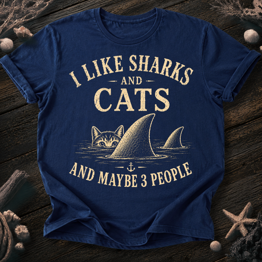 I Like Sharks and Cats T-Shirt