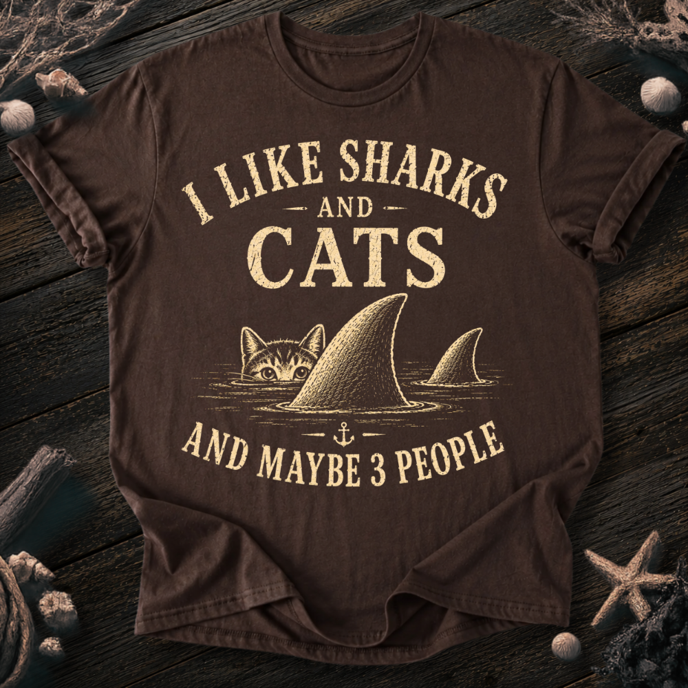 I Like Sharks and Cats T-Shirt