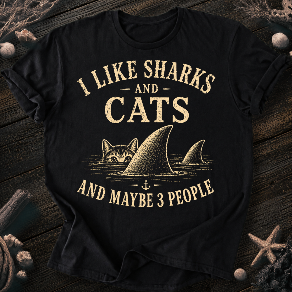 I Like Sharks and Cats T-Shirt